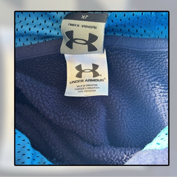 Under Armour Men's Blue Loose Navy/Turquoise Hoodie Size XL - Picture 6 of 6